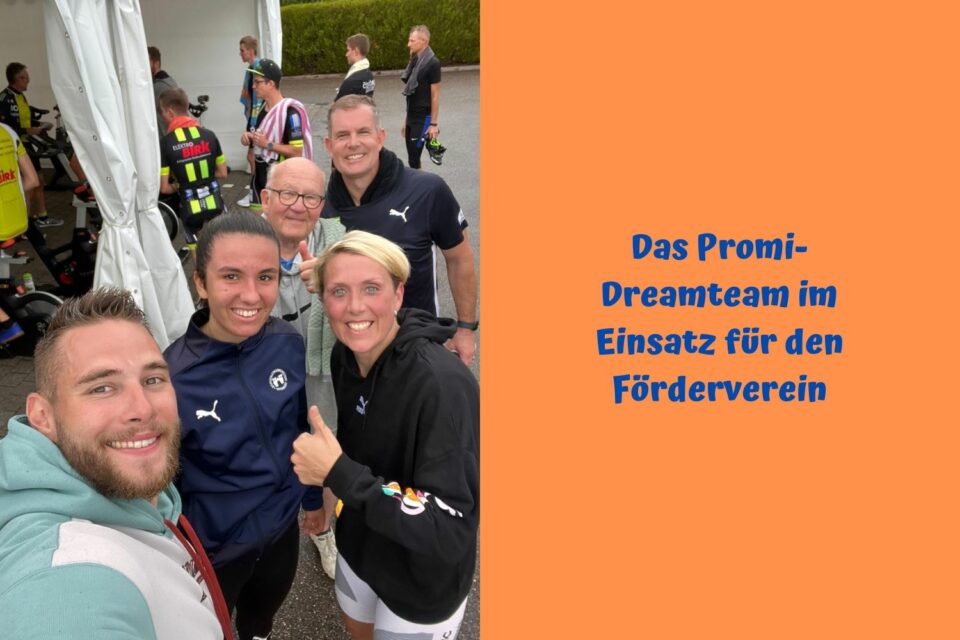 Das Promi-Dreamteam im Einsatz für den Förderverein