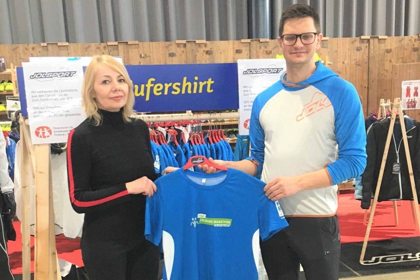Läufershirts als Spendenaktion beim Freiburg Marathon Förderverein